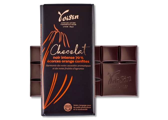Chocolat Vegan Noir 72% - Orange Confite et Cardamome